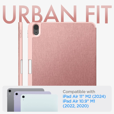 Spigen Urban Fit Hülle für iPad Air 10,9&#39;&#39; 4/5 2020-2022 / 11,6&#39;&#39; 2024 – Rosa