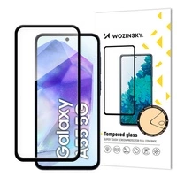 Wozinsky Tempered Glass Full Glue für Samsung Galaxy A55 mit schwarzem Rahmen