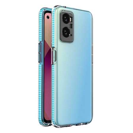 Spring Case etui Realme 9i, Oppo A36 / A76 / A96 silikonowy pokrowiec z ramką jasnoniebieskie