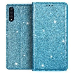 Etui HUAWEI Y5P portfel z klapką Flip Magnet Shine Brokat miętowe