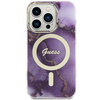 Guess GUHMP14LHTMRSU iPhone 14 Pro 6.1" purple/purple hardcase Golden Marble MagSafe