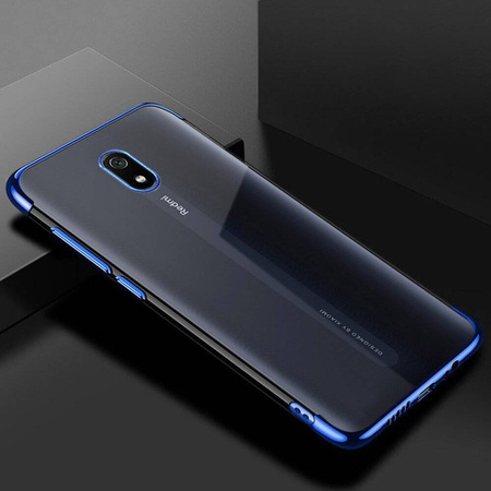 Clear Color case żelowy pokrowiec etui z metaliczną ramką Xiaomi Redmi 8A niebieski