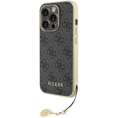 Guess GUHCP15LGF4GGR iPhone 15 Pro 6.1&quot; gray/gray hardcase 4G Charms Collection