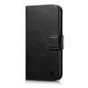 iCarer Oil Wax Wallet Case 2in1 Cover iPhone 14 Plus Anti-RFID Leder Flip Case Schwarz (WMI14220723-BK)