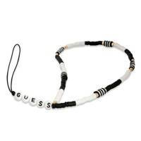 Guess pendant GUSTBCKH Phone Strap Heishi Beads black-white / black-white