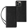 Magnet Strap Case für Samsung Galaxy S23 Flip Wallet Mini Lanyard Stand Schwarz