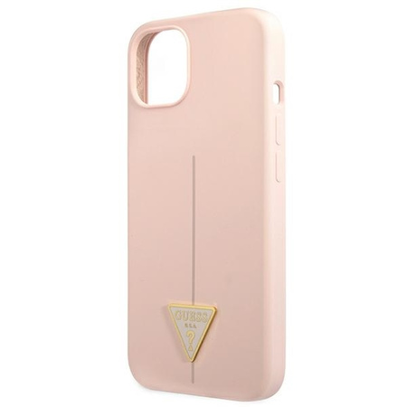 Guess GUHCP13MSLTGP iPhone 13 6.1 &quot;rosa / rosa Hardcase Silikondreieck