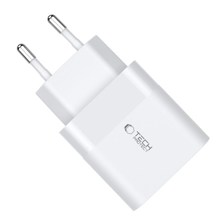 Charger 30W USB QC3.0 + USB-C PD Tech-Protect C30W white