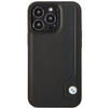 Original Case IPHONE 14 PRO MAX BMW Hardcase Leather Blue Dots (BMHCP14X22RBDK) black