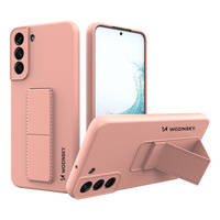 Wozinsky Kickstand Case Silikon Stand Cover für Samsung Galaxy S22 + Rosa