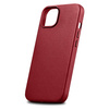 iCarer Case Leather genuine leather case cover for iPhone 14 Plus red (MagSafe compatible)