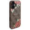 Oryginalne Etui IPHONE 16 Guess Hardcase 4G Flowers Print MagSafe (GUHMP16SP4ROPEMCW) brązowe