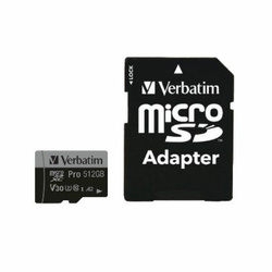 Verbatim Karta microSD 32GB + adapter Pro U3 czarny/black 47041