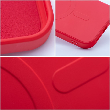 Futerał Silicone Mag Cover kompatybilny z MagSafe do IPHONE 13 PRO MAX czerwony