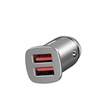 Szybka ładowarka samochodowa 2xUSB Baseus  Square metal A+A 30W  Dual QC 3.0  Quick inteligentna Car Charger czarna CCALL-DS01