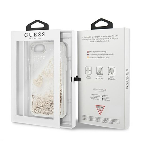 Original Case IPHONE SE 2022 / SE 2020 / 7 / 8 Guess Hardcase Glitter Charms (GUOHCI8GLHFLGO) gold