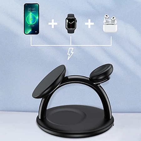 Choetech indukcyjna stacja ładująca 3w1 iPhone 12/13/14, AirPods Pro, Apple Watch czarny (T587-F)