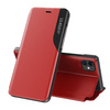 Eco Leather View Case elegant bookcase type case with kickstand for iPhone 13 Pro Max red