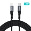 Choetech IP0039 USB-C / Lightning MFi cable, 1.2m long - black