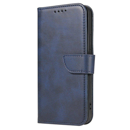 Magnet Case elegante Hülle mit Überschlag und Standfunktion für Samsung Galaxy A73 blau