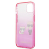 Karl Lagerfeld KLHCP13STGKCP iPhone 13 mini 5,4&quot; Hardcase Pink / Pink Gradient Ikonik Karl &amp; Choupette