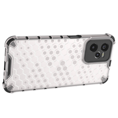 Honeycomb case armored cover with a gel frame Realme C35 transparent