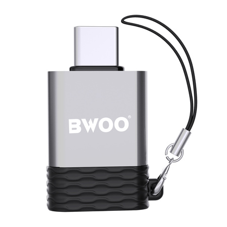 BWOO adapter BZ-35 USB - USB-C szary OTG