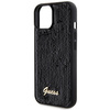 Etui Guess Sequin Script Metal na iPhone 15 - czarne