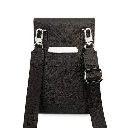 Karl Lagerfeld Embossed RSG Wallet Phone Bag - Torba na smartfona i akcesoria (czarny)