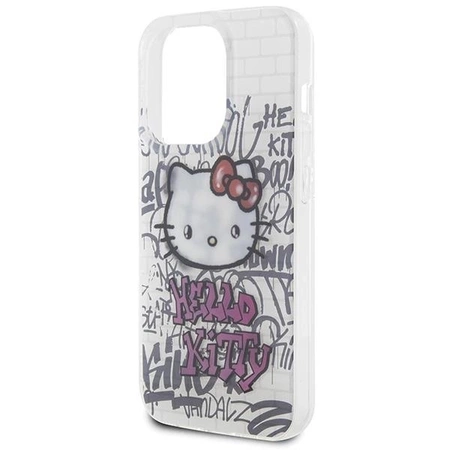 Hello Kitty IML Kitty On Bricks Graffiti Hülle für iPhone 14 Pro – weiß