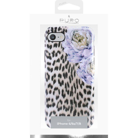 PURO Glam Sweet Leopard -  Etui iPhone SE 2020 / 8 / 7 / 6s (Leo Peonies)