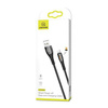 USAMS Kabel pleciony U-Tone lightning 1.2m Power-off 2A Fast Charging czarny/black SJ344USB01 (US-SJ344)