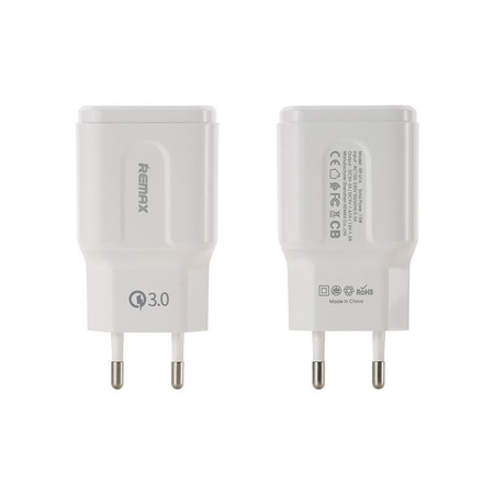 ADAPT SIEC 1xUSB REMAX WHITE RP-U16 TRAVELLER 3,0 A