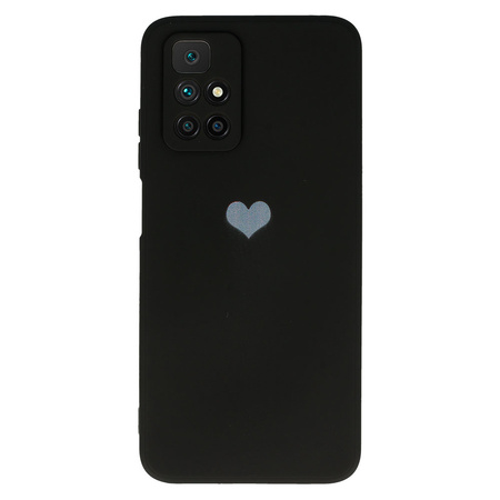 Vennus Silicone Heart Case do Xiaomi Redmi 10 wzór 1 czarny