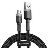 Baseus Cafule Cable - Dwustronny kabel połączeniowy micro USB na USB QC 3.0, 2.4 A, 1 m (szary/czarny)