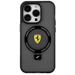 Original Case IPHONE 14 PLUS / 15 PLUS Ferrari Hardcase Ring Stand 2023 Collection MagSafe (FEHMP15MUSCAK) black