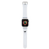 Pasek do APPLE WATCH 4 / 5 / 6 / 7 / 8 / SE (38 / 40 / 41 MM) Karl Lagerfeld Strap 3D Rubber Choupette Head (KLAWMSLCNH) białe