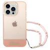 Guess Translucent Pearl Strap - Etui iPhone 14 Pro (różowy)