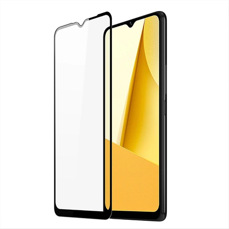 Dux Ducis 9D Tempered Glass Vivo Y16 / Y02s Vollbild mit Rahmen schwarz (case friendly)