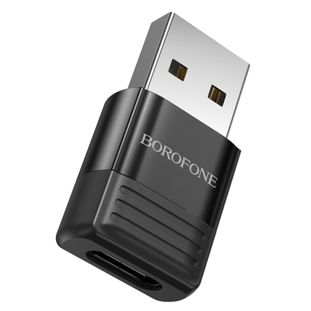 Borofone Adapter BV18 - USB na Typ C - czarny