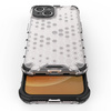 Honeycomb case for iPhone 14 armored hybrid cover transparent