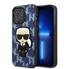 Original Case IPHONE 13 PRO MAX Karl Lagerfeld Hardcase Monogram Ikonik Patch blue