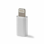 Adapter Reverse Lightning do Micro USB srebrny