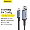 Baseus High Definition Series USB-C auf DisplayPort 1.4 8K 60Hz Unidirektionales Kabel 1,5 m – Schwarz