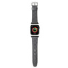 Karl Lagerfeld pasek do Apple Watch 42/44/45/49 mm KLAWLSAKLHPG STRAP SAFFIANO MONO srebrny