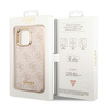 Original Case IPHONE 14 PRO MAX Guess Hard Case 4G Vintage Gold Logo (GUHCP14XHG4SHP) pink