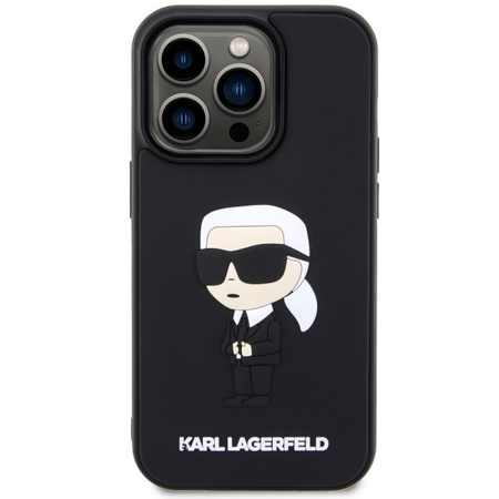 Karl Lagerfeld KLHCP14L3DRKINK iPhone 14 Pro 6.1" black/black hardcase Rubber Ikonik 3D