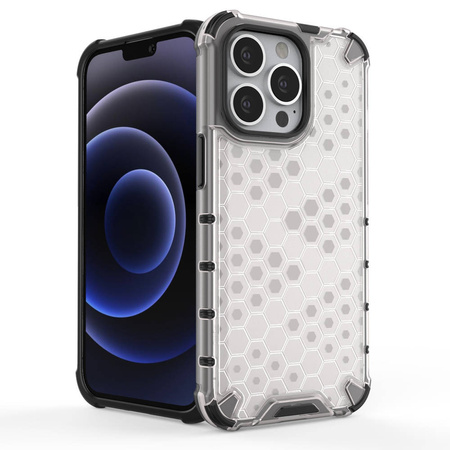 Honeycomb Case armor cover with TPU Bumper for iPhone 13 Pro blue