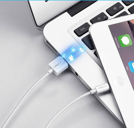 Ugreen kabel przewód USB - Lightning MFI 2m 2,4A biały (20730)