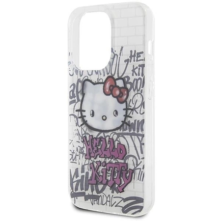 Etui Hello Kitty IML Kitty On Bricks Graffiti na iPhone 13 Pro / 13 - białe